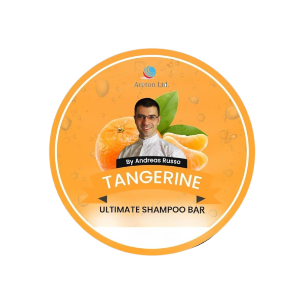 Handmade Solid Shampoo Bar (Tangerine): Moisture & Split End Repair (Plant-Based, SLS-Free)