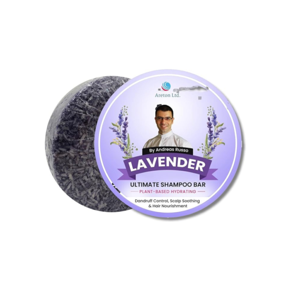Handmade Lavender Shampoo Bar: Dandruff Relief & Dry Hair Repair (Plant-Based)